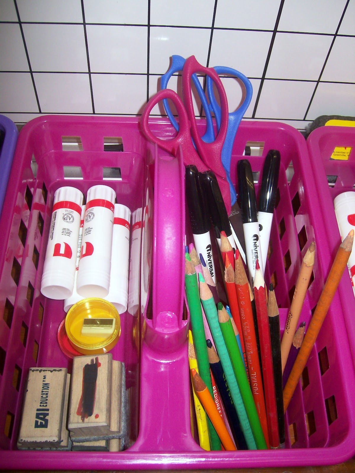 interactive notebook supply caddy. 