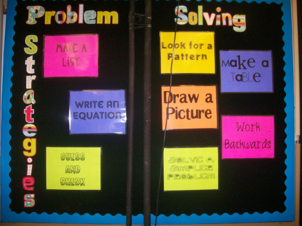 problem solving math bulletin board idea