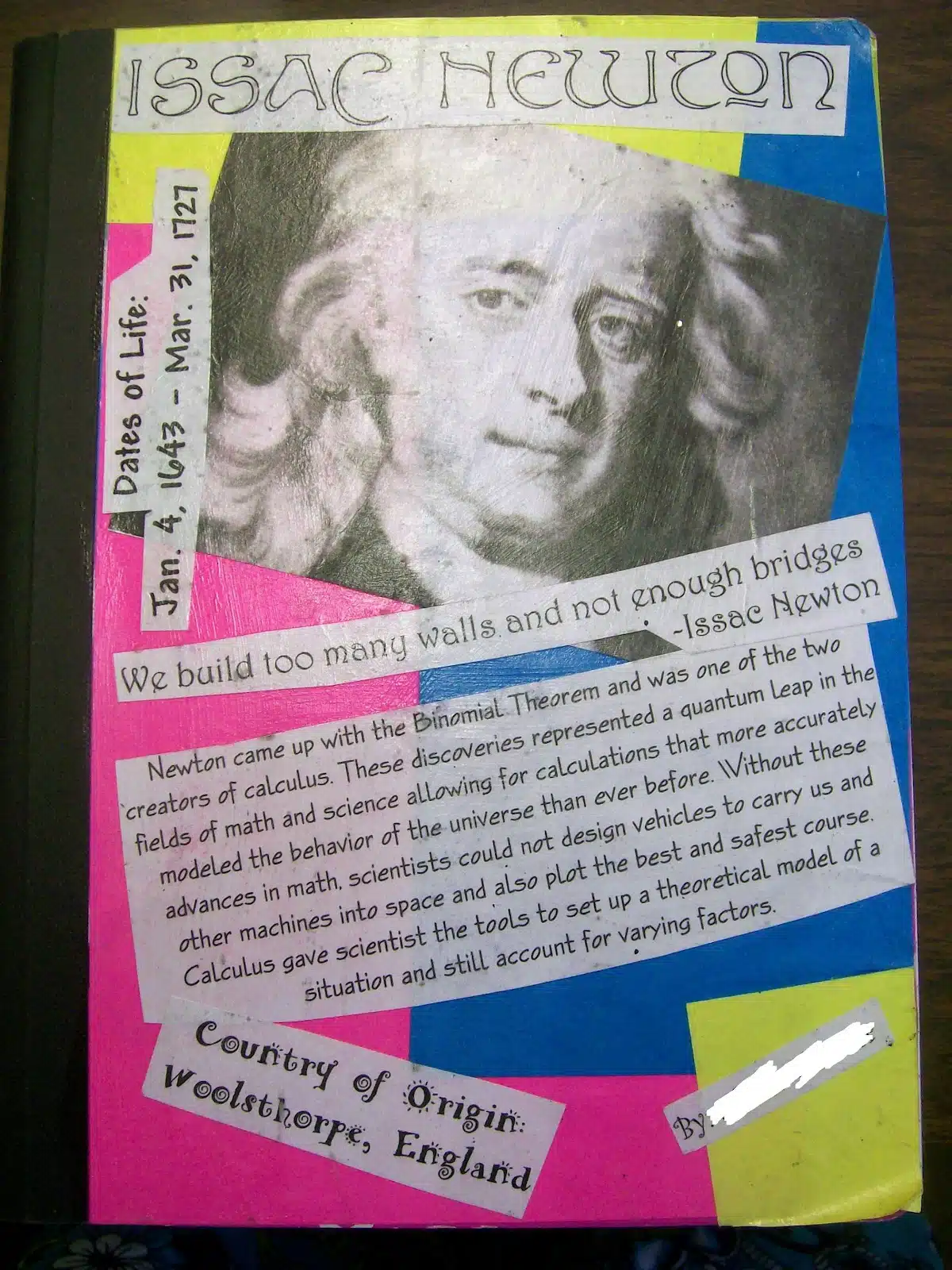 mathematician research project to decorate interactive notebooks isaac newton