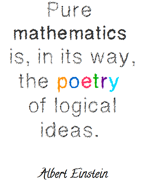Mathematics Quote Poster - Pure mathematics is in its way the poetry of logical ideas. - Albert Einstein