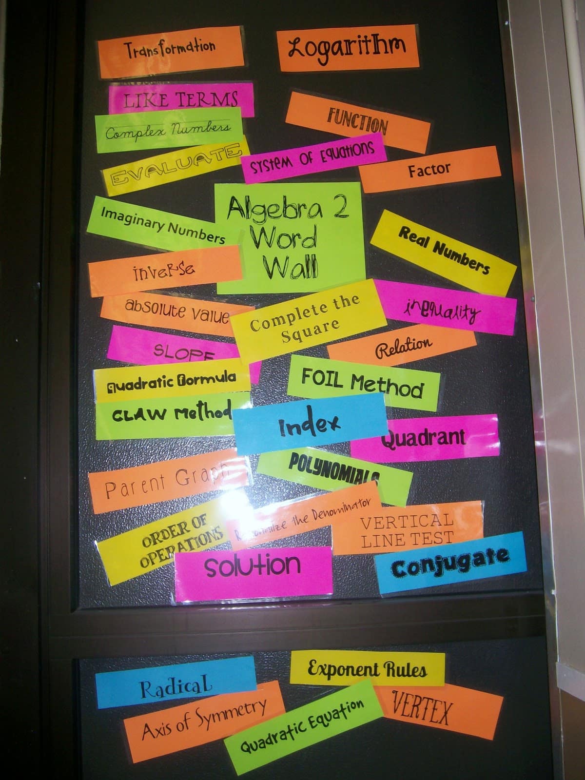 High School Math Word Wall Ideas  Math word walls, Algebra word walls,  High school math word wall