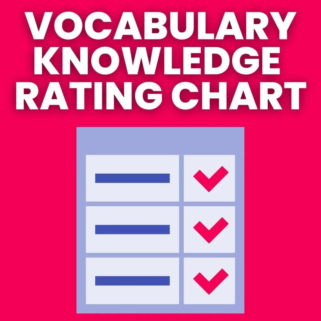 vocabulary knowledge rating chart
