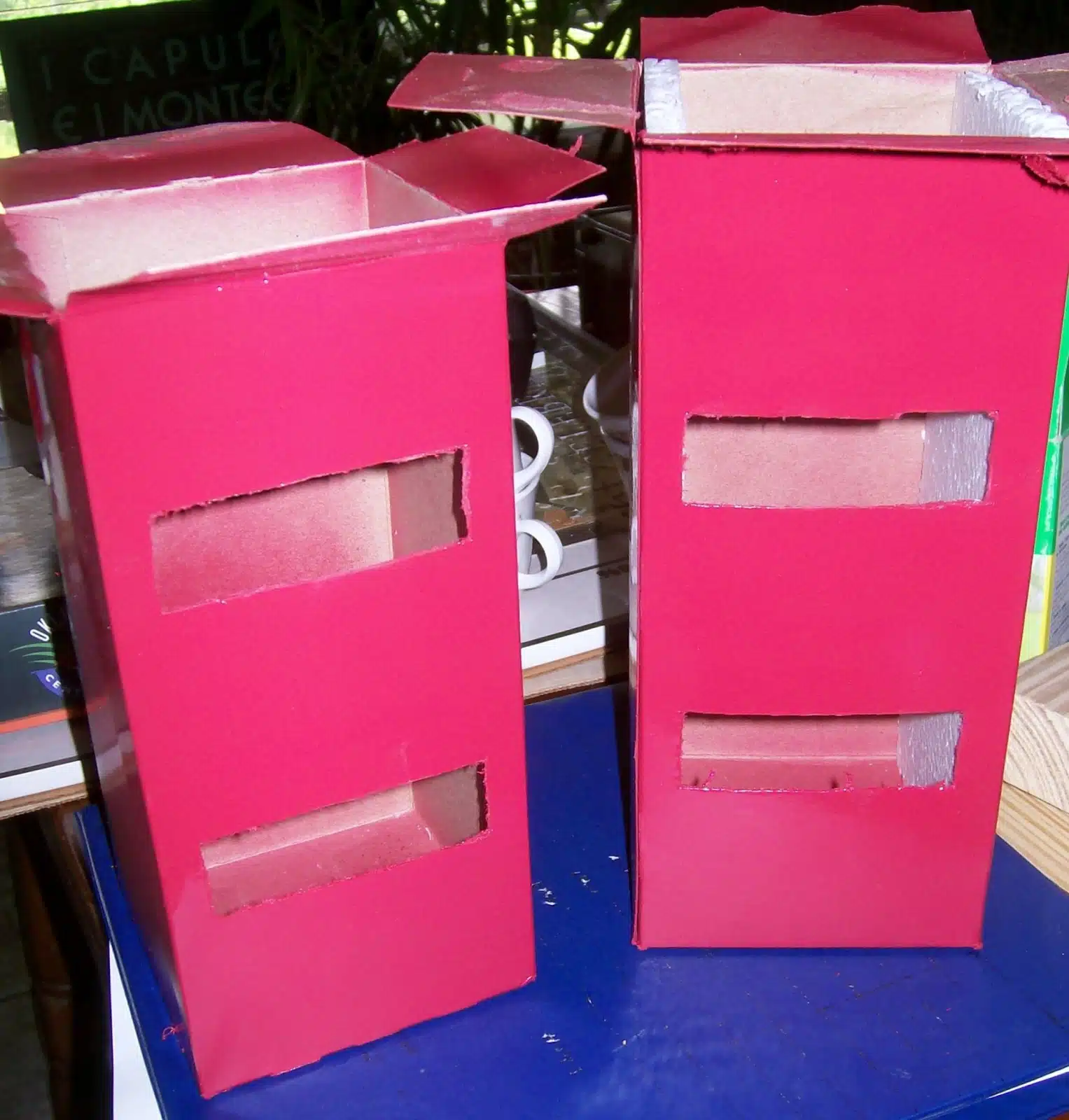 diy flip chutes from saltine cracker boxes