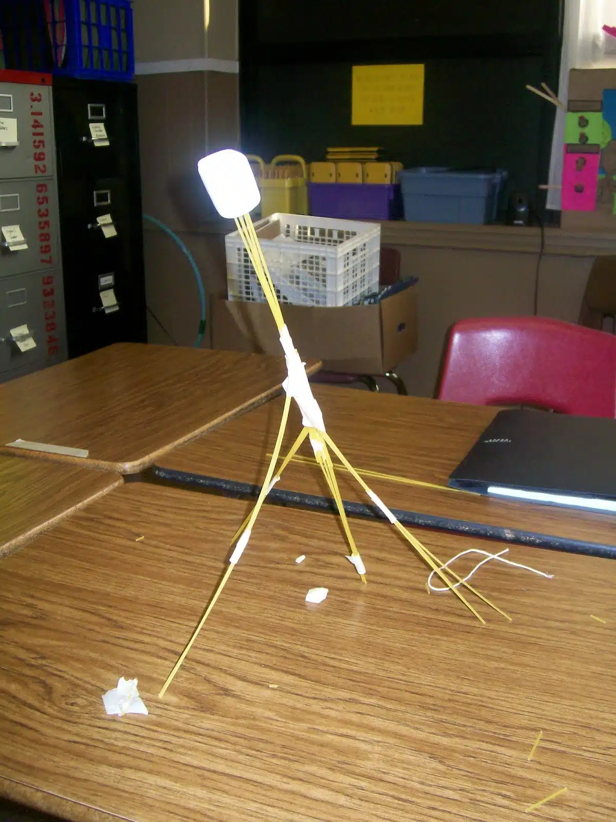 example of marshmallow challenge tower. 