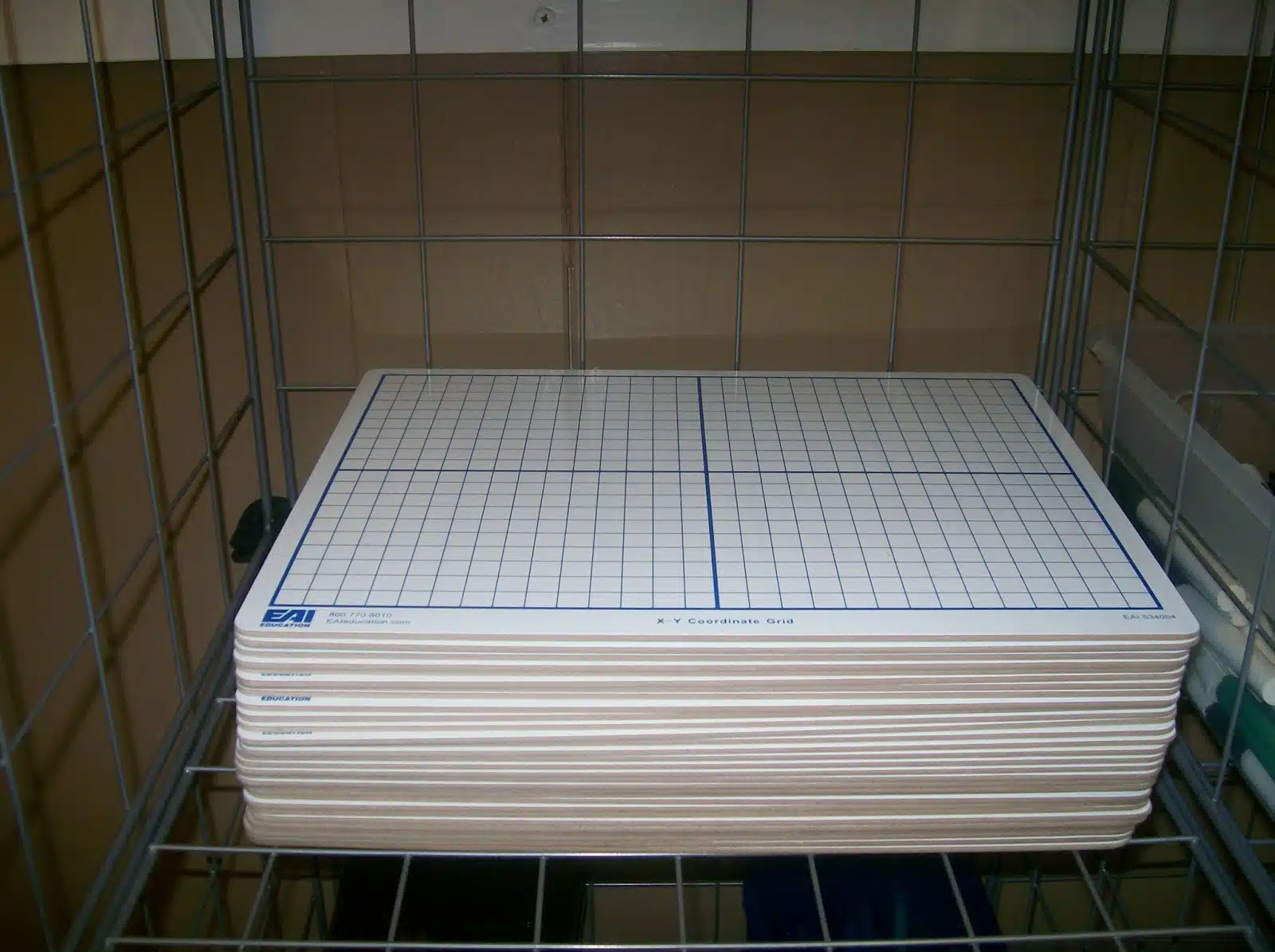 dry erase boards with x y coordinate grid. 