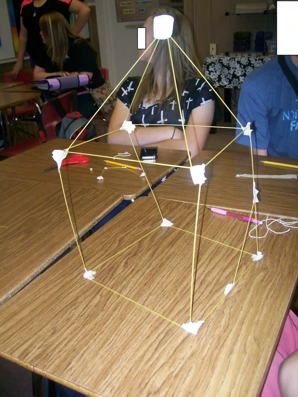 example of marshmallow challenge tower. 