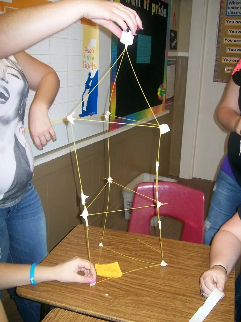 example of marshmallow challenge tower. 
