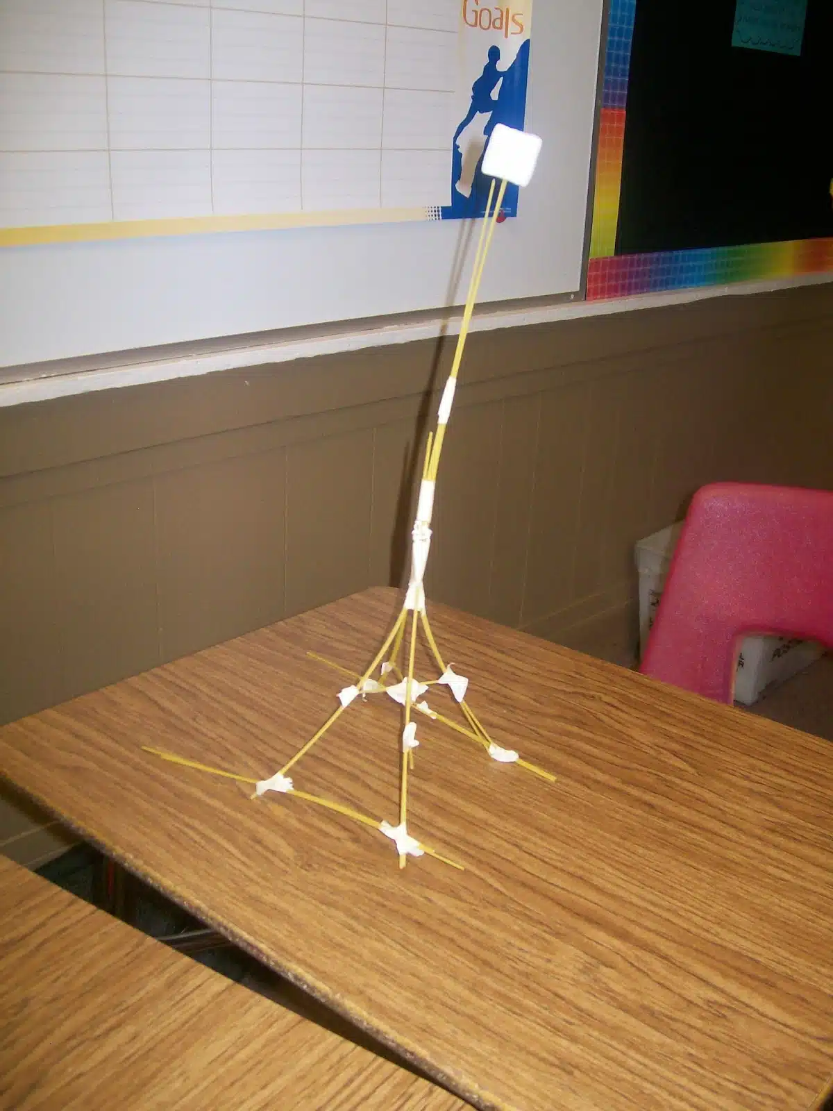 example of marshmallow challenge tower. 