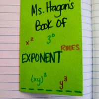 Foldable Book of Exponent Rules.