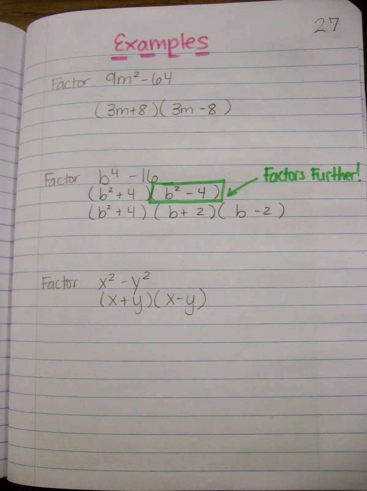 factoring quadratics graphic organizer interactive notebooks math algebra