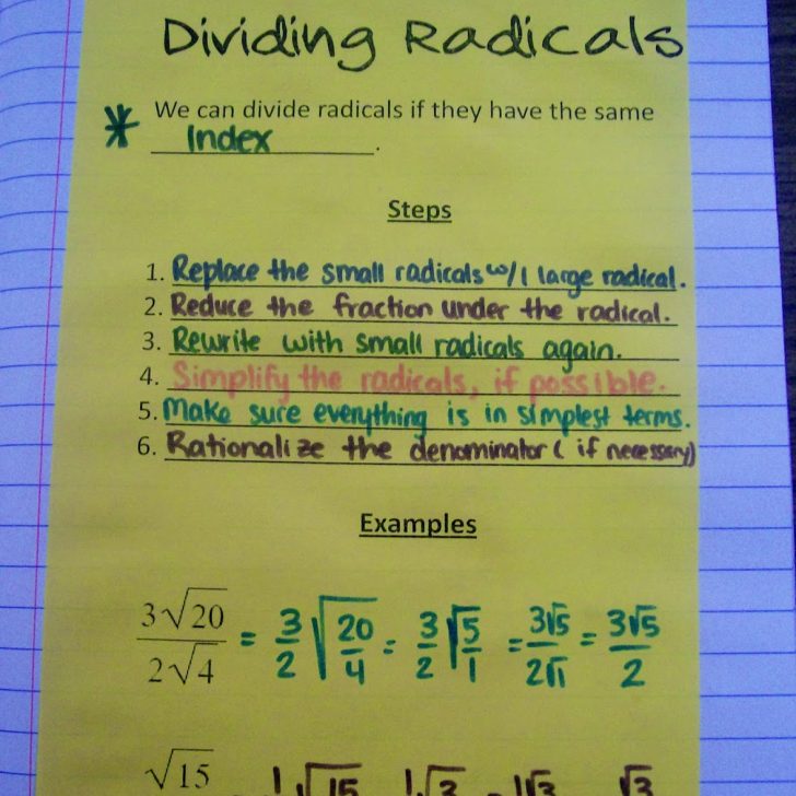 dividing radicals notes.