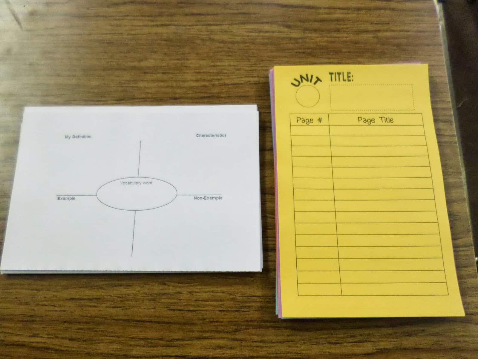 Teacher Hacks for Getting Organized with Interactive Notebooks