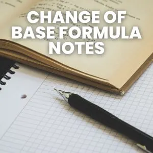 old textbook on top of graph paper with text "change of base formula notes"