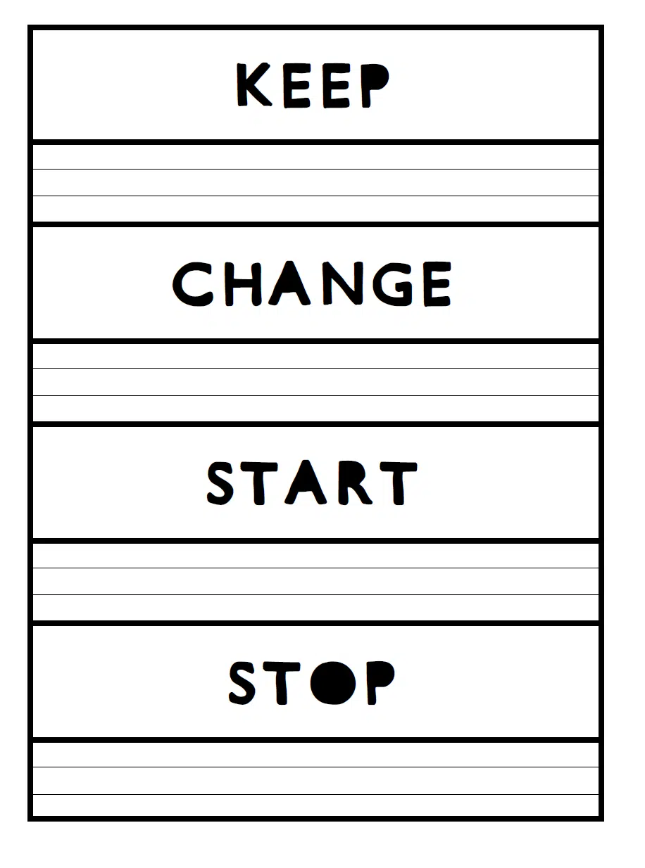 keep change start stop reflection form screenshot. 