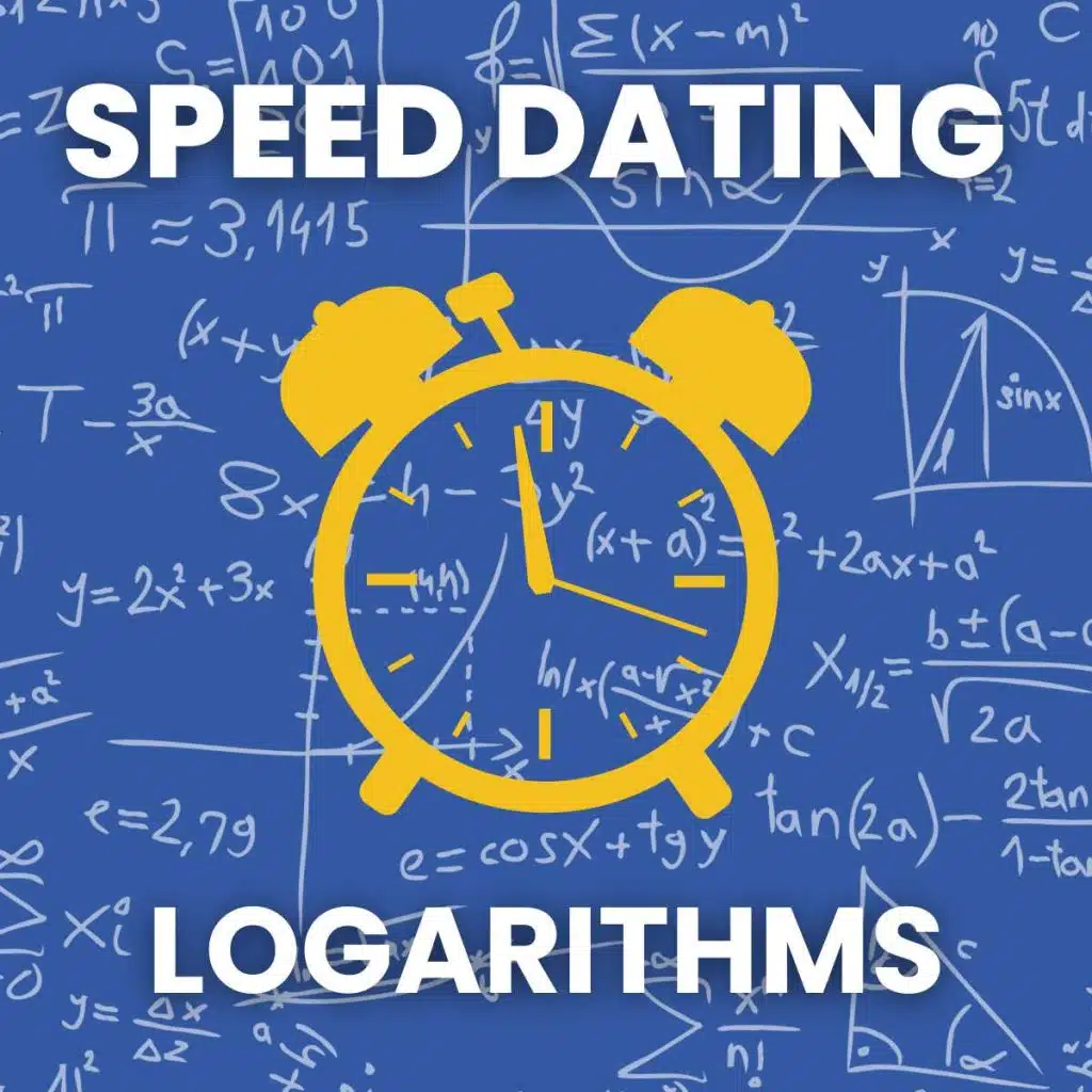 logarithms speed dating activity with clipart of alarm clock