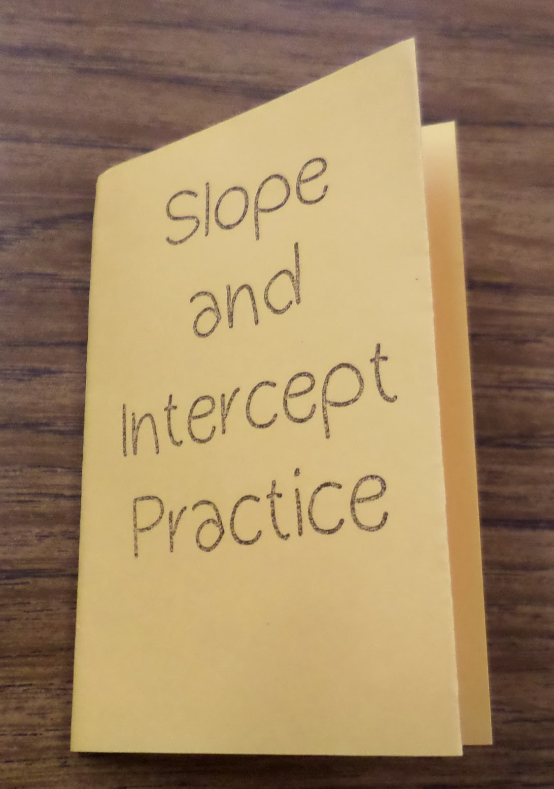 slope and intercept practice poof book intercepts interactive notebook page math