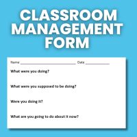 what were you doing classroom management form