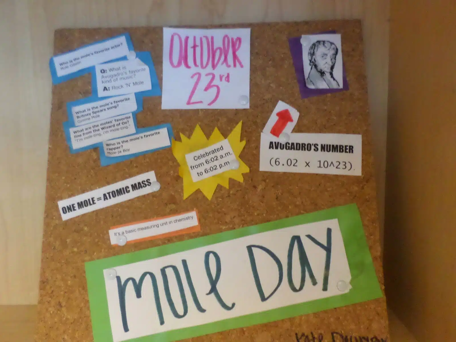 mole day decorations and ideas bulletin boards chemistry science activity