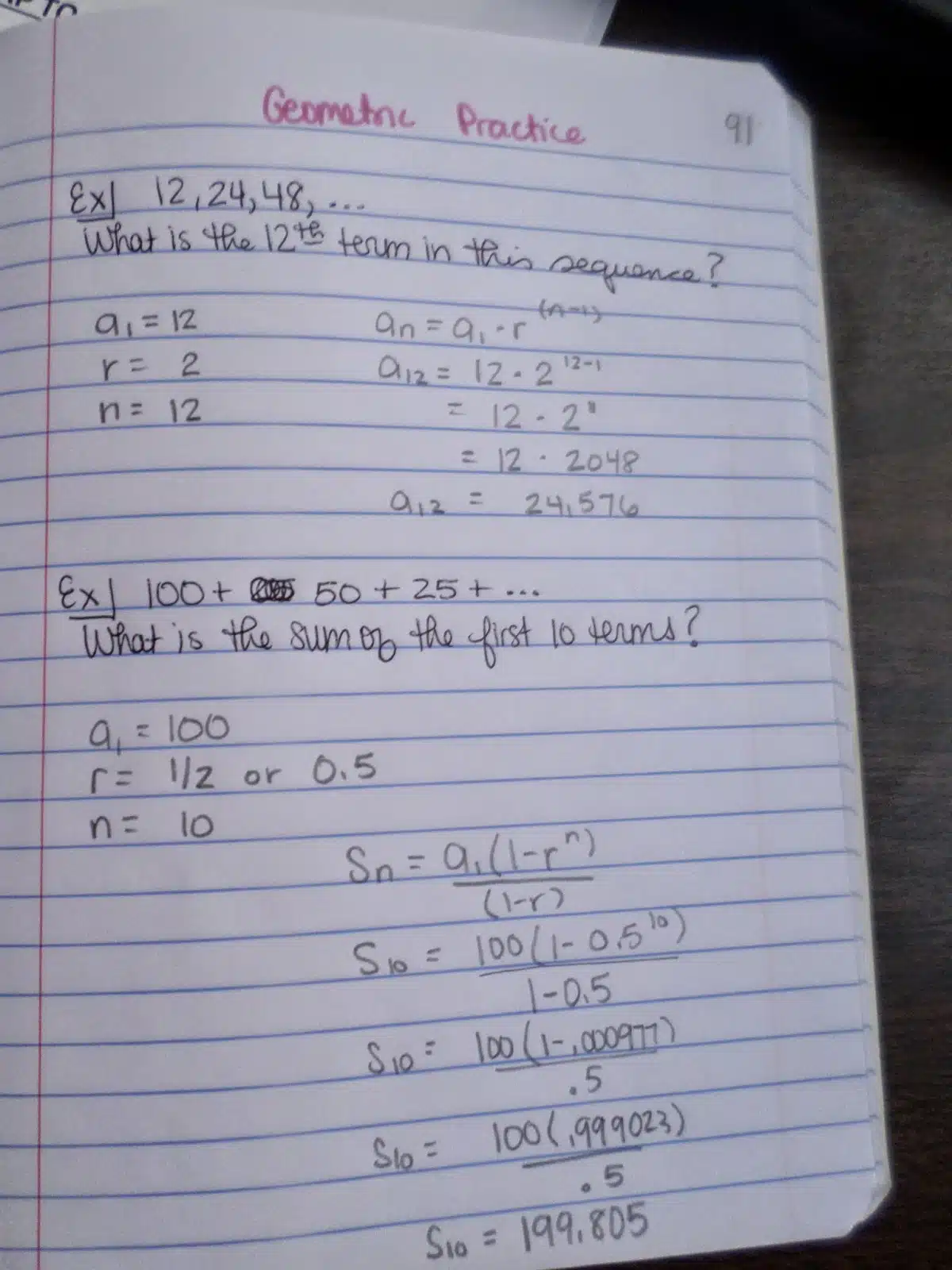 arithmetic and geometric sequences and series foldables