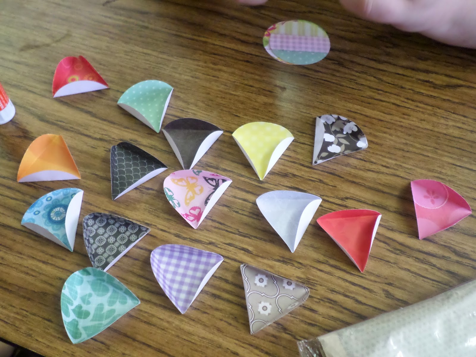 pieces to make icosahedron ornament balls. 