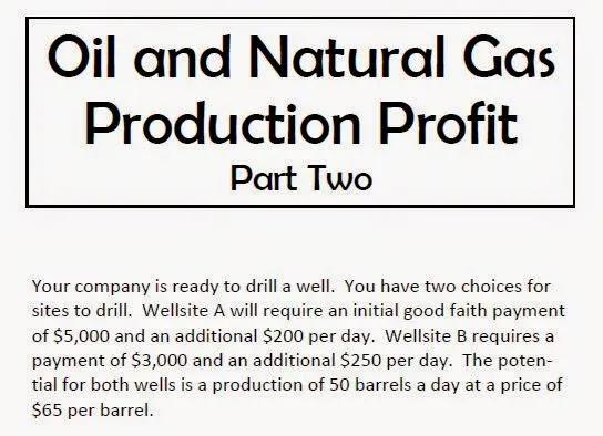 oil and natural gas production profit foldable part two 