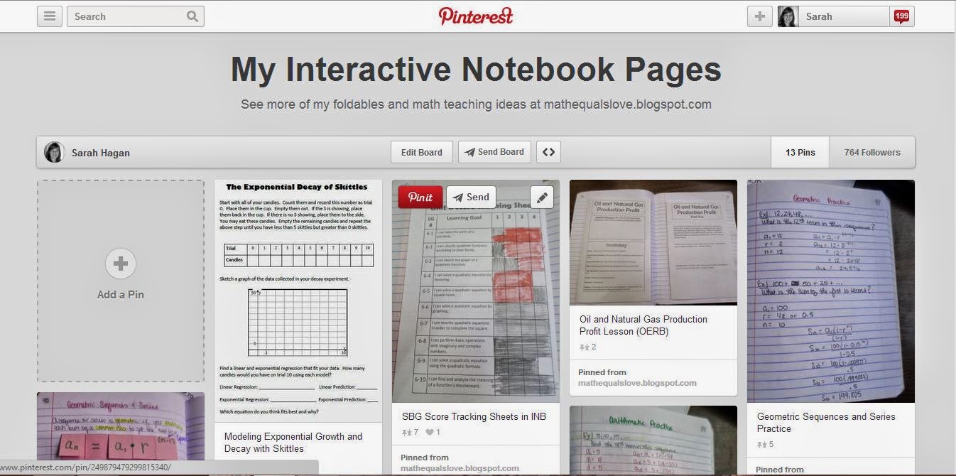 Interactive Notebook pages pinterest board. 