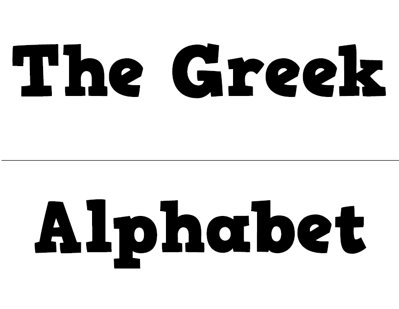 Greek Alphabet Poster in High School Math Classroom Decorations