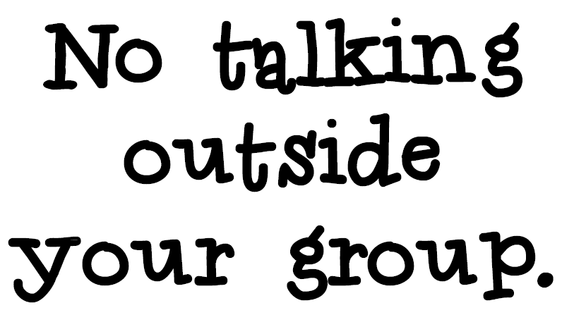 group work norms posters no talking outside your group