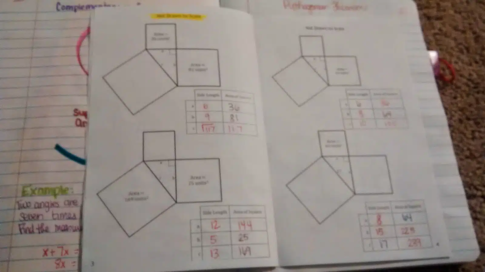 pythagorean theorem notes interactive note book inb