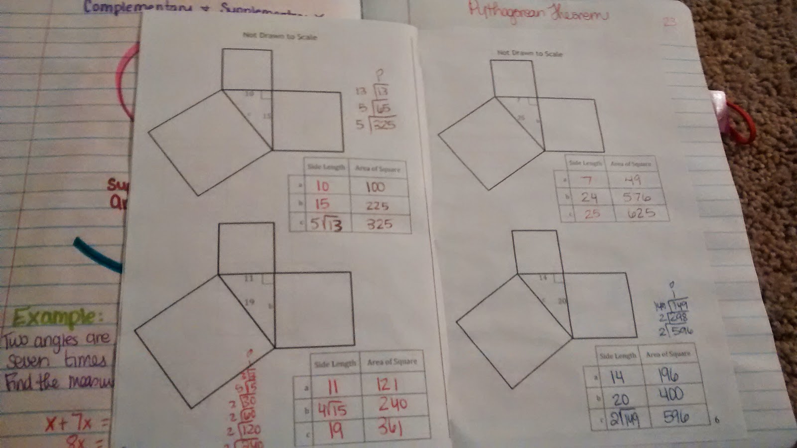 pythagorean theorem notes interactive note book inb