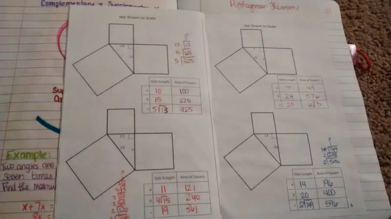 pythagorean theorem notes interactive note book inb