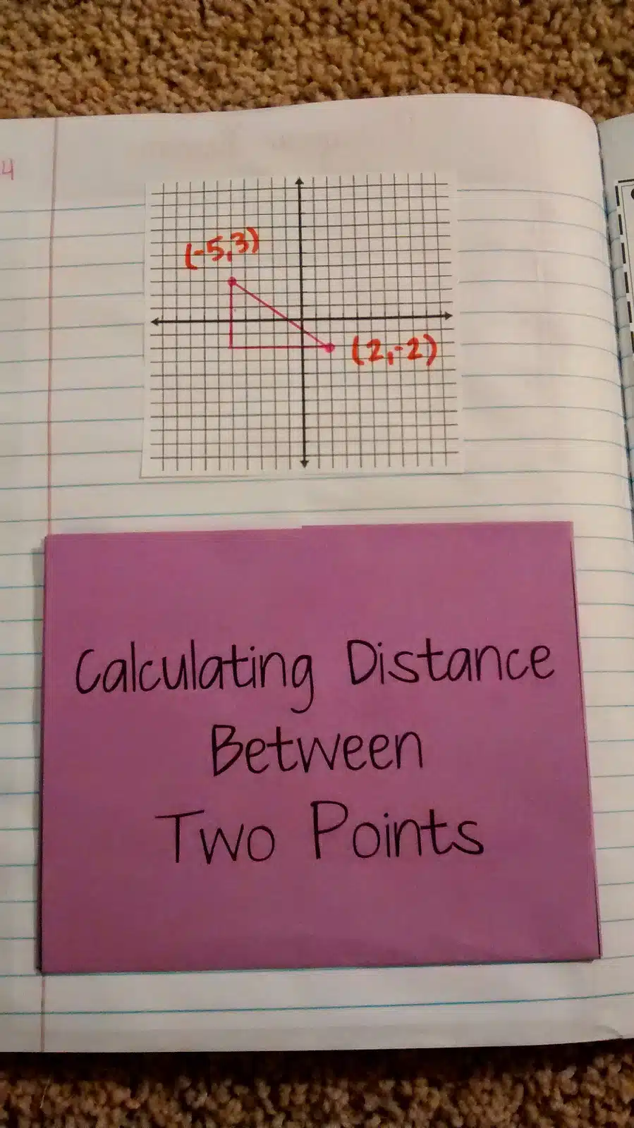 pythagorean theorem notes interactive note book inb