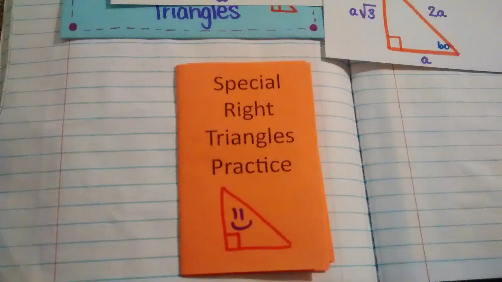 special right triangles practice book