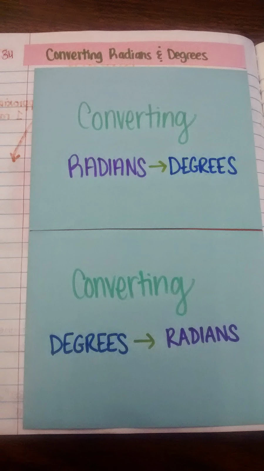 Converting Between Radians and Degrees Foldable  Math = Love Throughout Radians To Degrees Worksheet