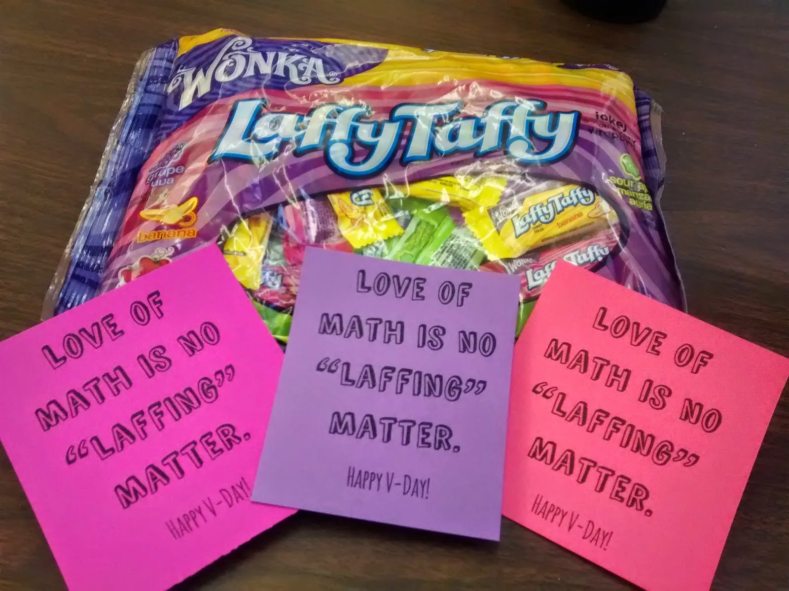 Laffy Taffy Math Valentines Card
