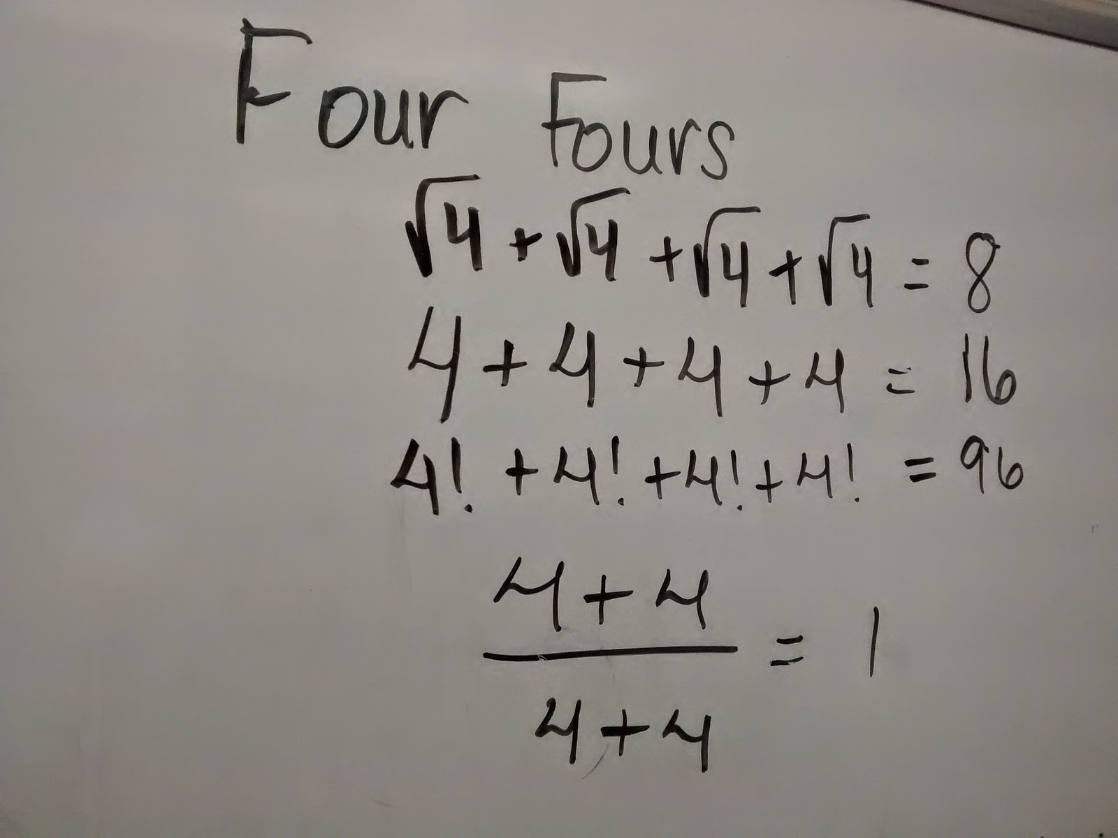 Four Fours Challenge Activity