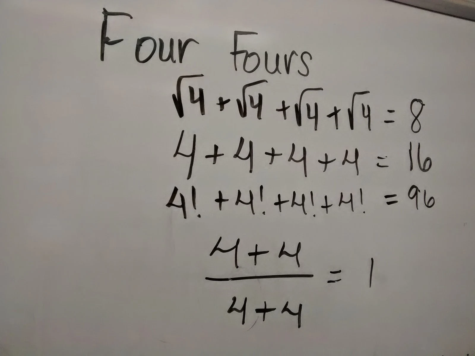 Four Fours Challenge Activity