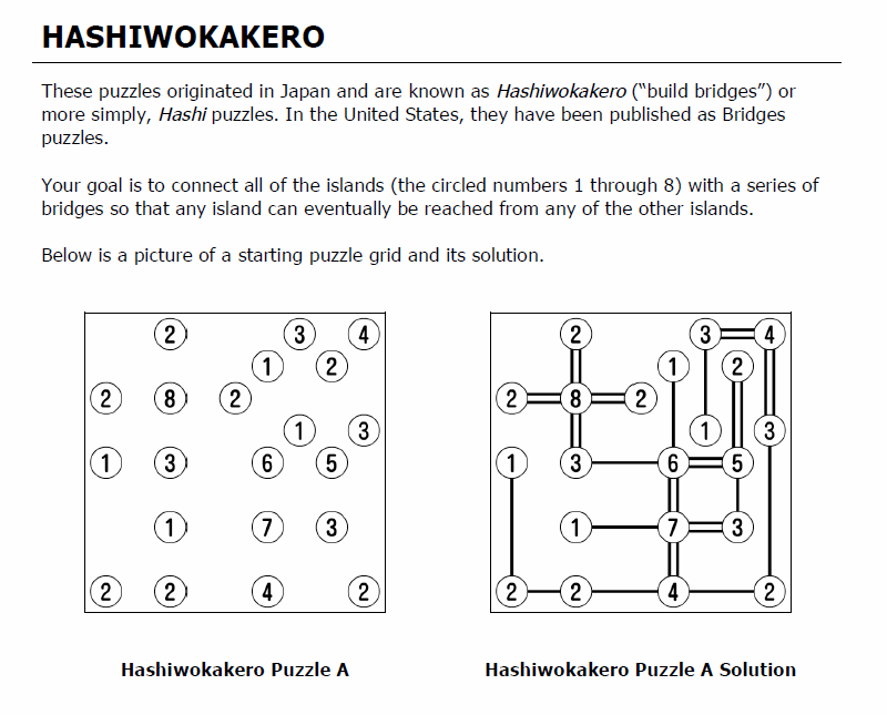 Hashi Puzzles Math Love