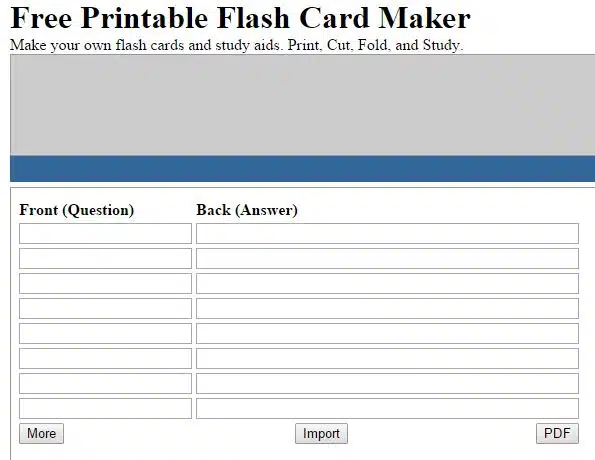 Free and Customizable Flashcard Maker Templates