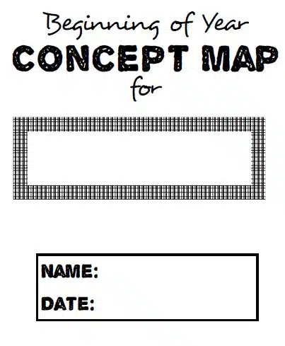 beginning and end of year concept map foldable for interactive notebooks inbs