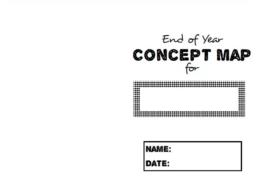 beginning and end of year concept map foldable for interactive notebooks inbs