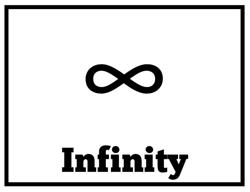 Infinity Symbol - math symbols posters to decorate middle school or high school math classroom