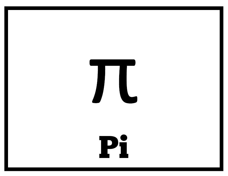 PI Symbol - math symbols posters to decorate middle school or high school math classroom