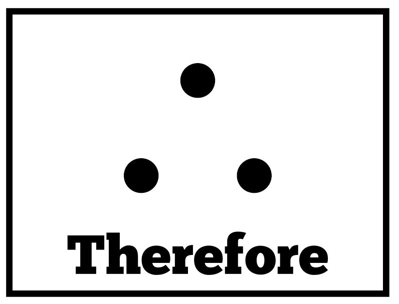 Therefore Math Symbol - math symbols posters to decorate middle school or high school math classroom