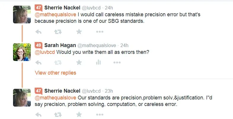 Twitter Conversation about careless mistakes 
