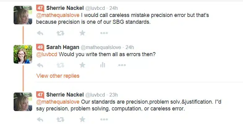 Twitter Conversation about careless mistakes 