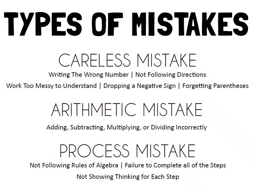 Not All Mistakes Are Good: Identifying the Types of Mistakes