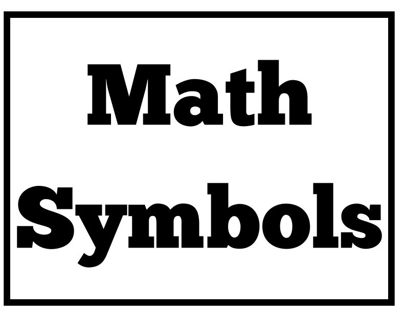 math symbols posters to decorate middle school or high school math classroom