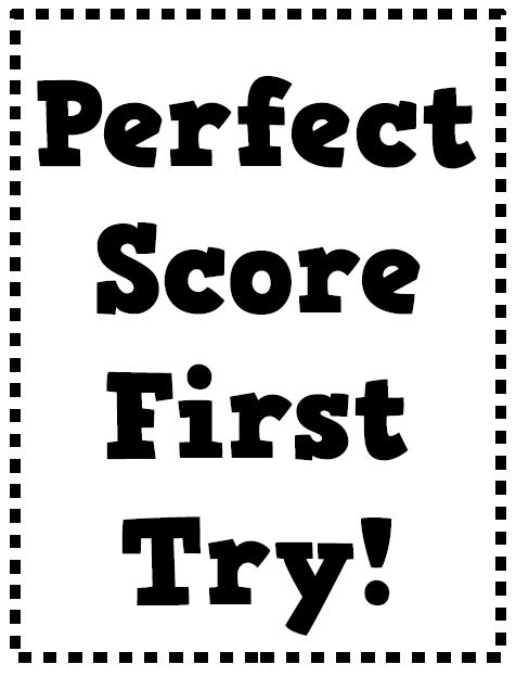 Perfect Score First Try Bulletin Board Poster