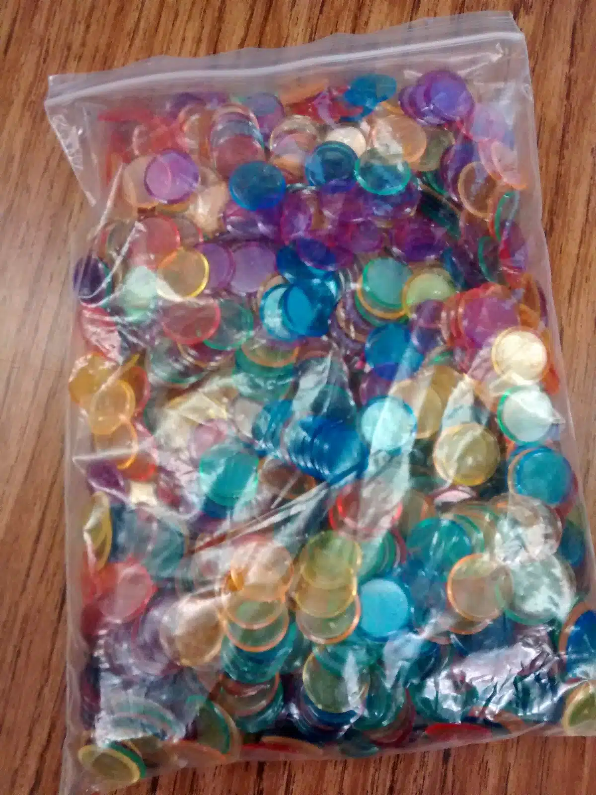 bag of bingo chips. 